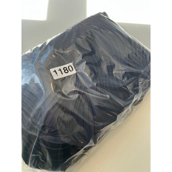 Carlisle Quilted Textured Jacket Zip Up Navy Blue Silk Blend Size 14 SG - Picture 11 of 11